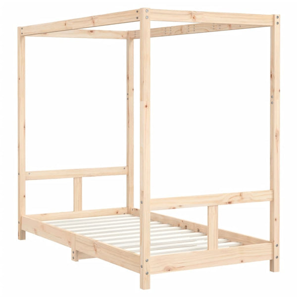 Estructura de cama infantil de pino macizo 80x160 cm