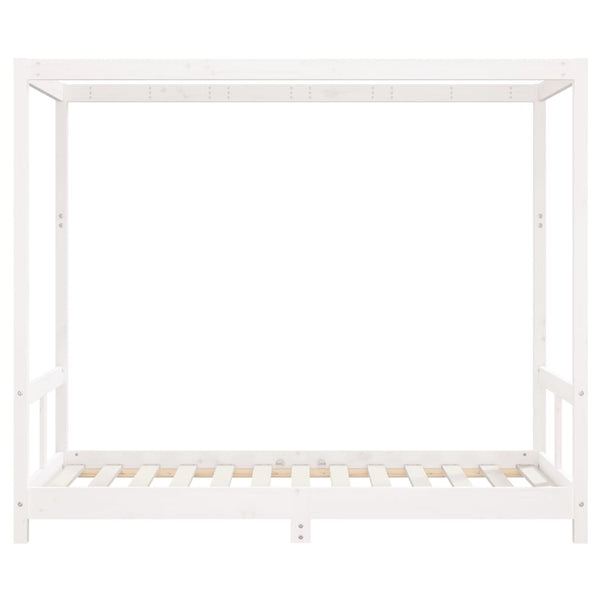 Estructura de cama infantil 80x160 cm pino macizo blanco