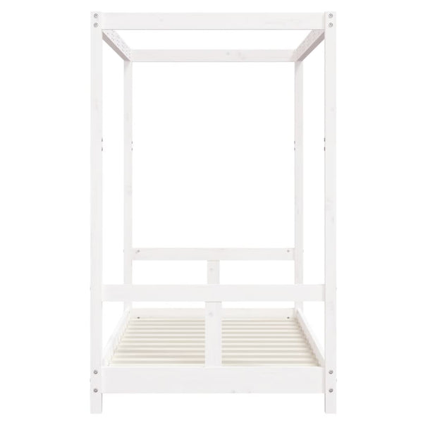 Children's bed frame 80x160 cm white solid pine