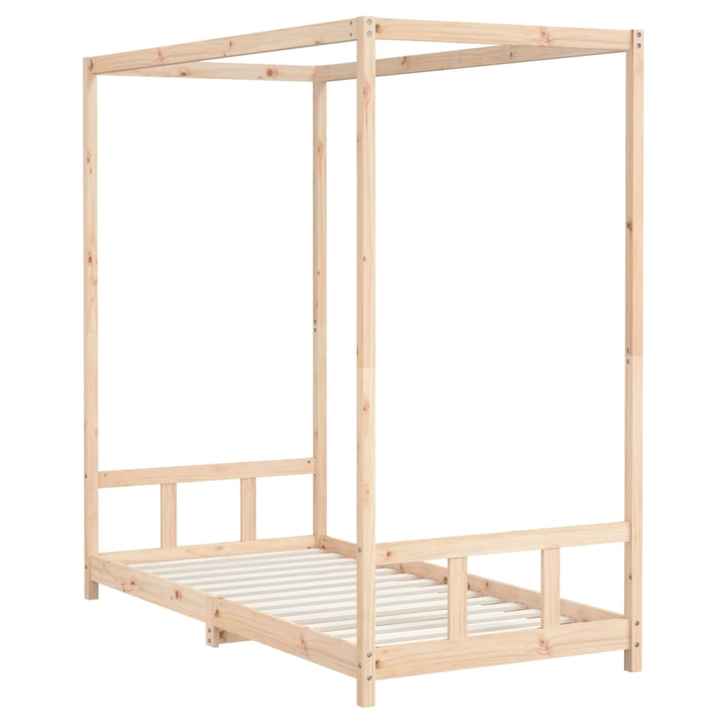 Estructura de cama infantil 90x190 cm madera maciza de pino