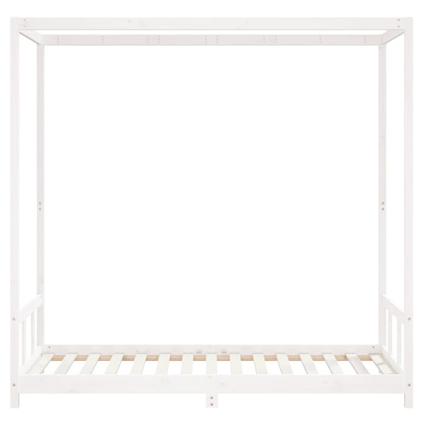 Children's bed frame 90x190 cm solid pine white