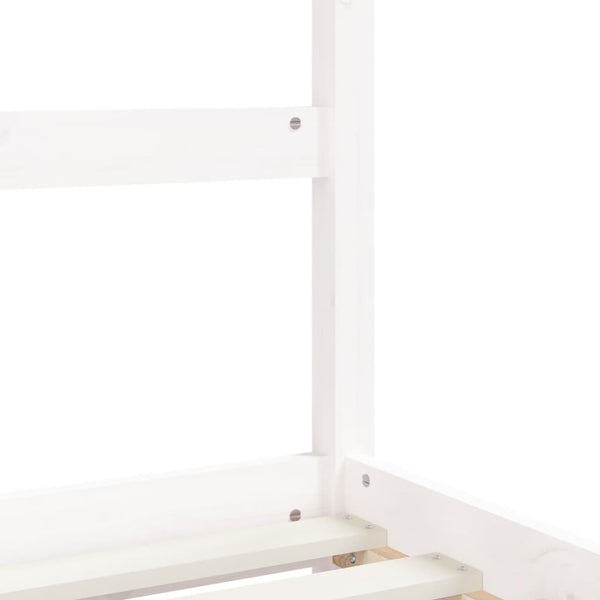 Children's bed frame 90x200 cm solid pine white