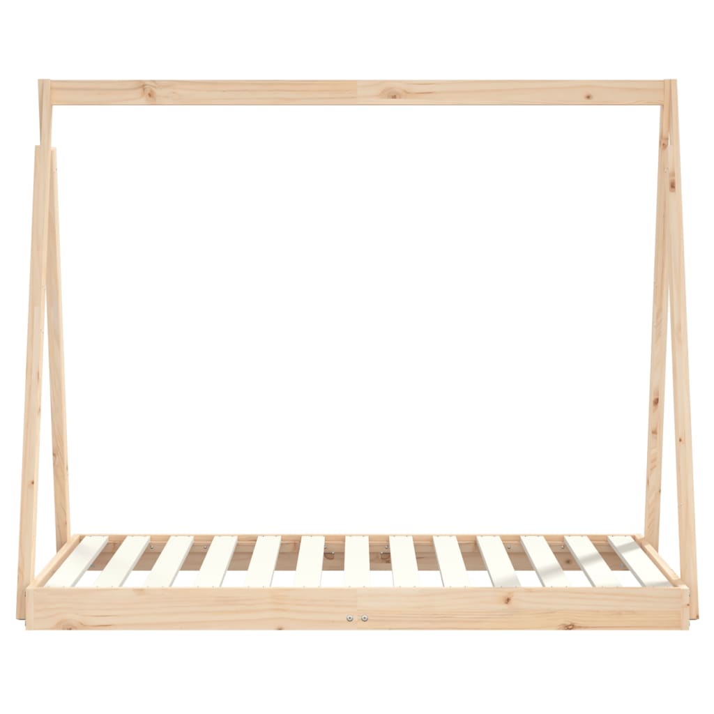 Estructura de cama infantil de pino macizo 70x140 cm