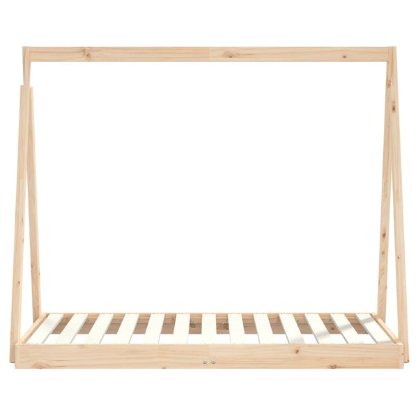 Estructura de cama infantil de pino macizo 70x140 cm