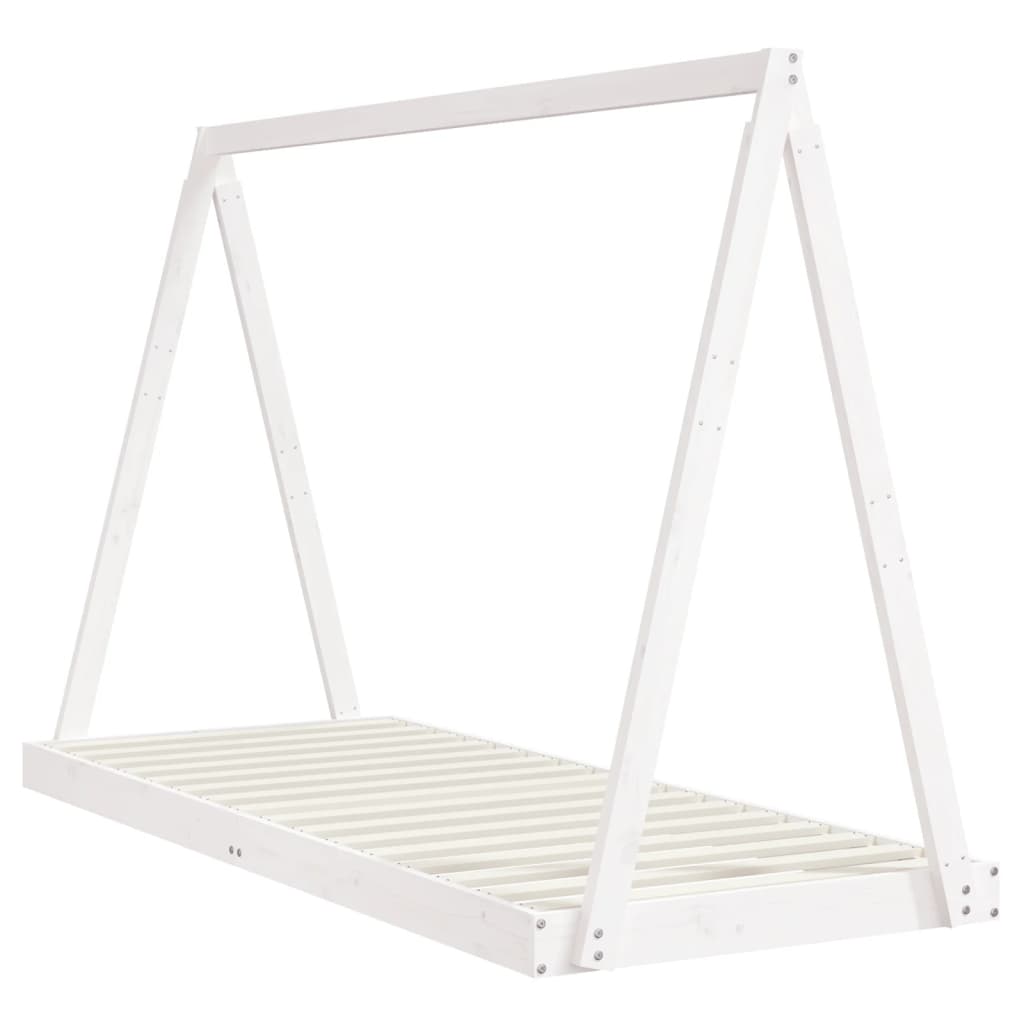 Children's bed frame 80x200 cm white solid pine