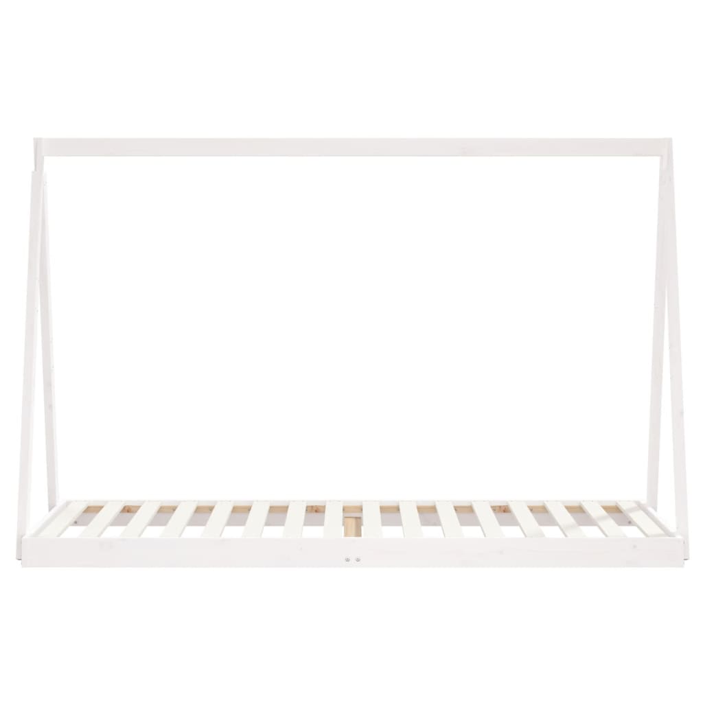 Children's bed frame 80x200 cm white solid pine