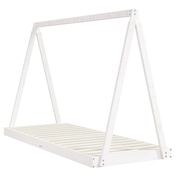 Children's bed frame 80x200 cm white solid pine