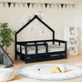 Estructura de cama infantil con cajones 70x140 cm pino macizo negro