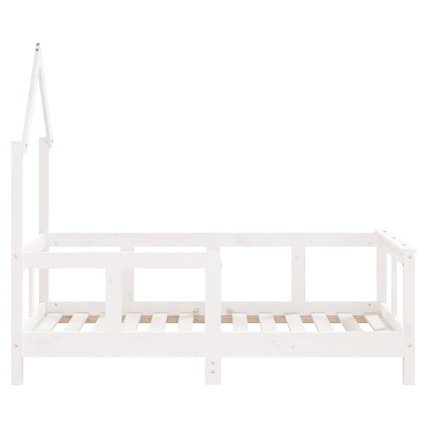 Estrutura de cama infantil 70x140 cm pinho maciço branco