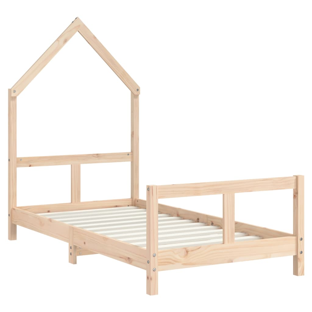 Estructura de cama infantil de pino macizo 80x160 cm