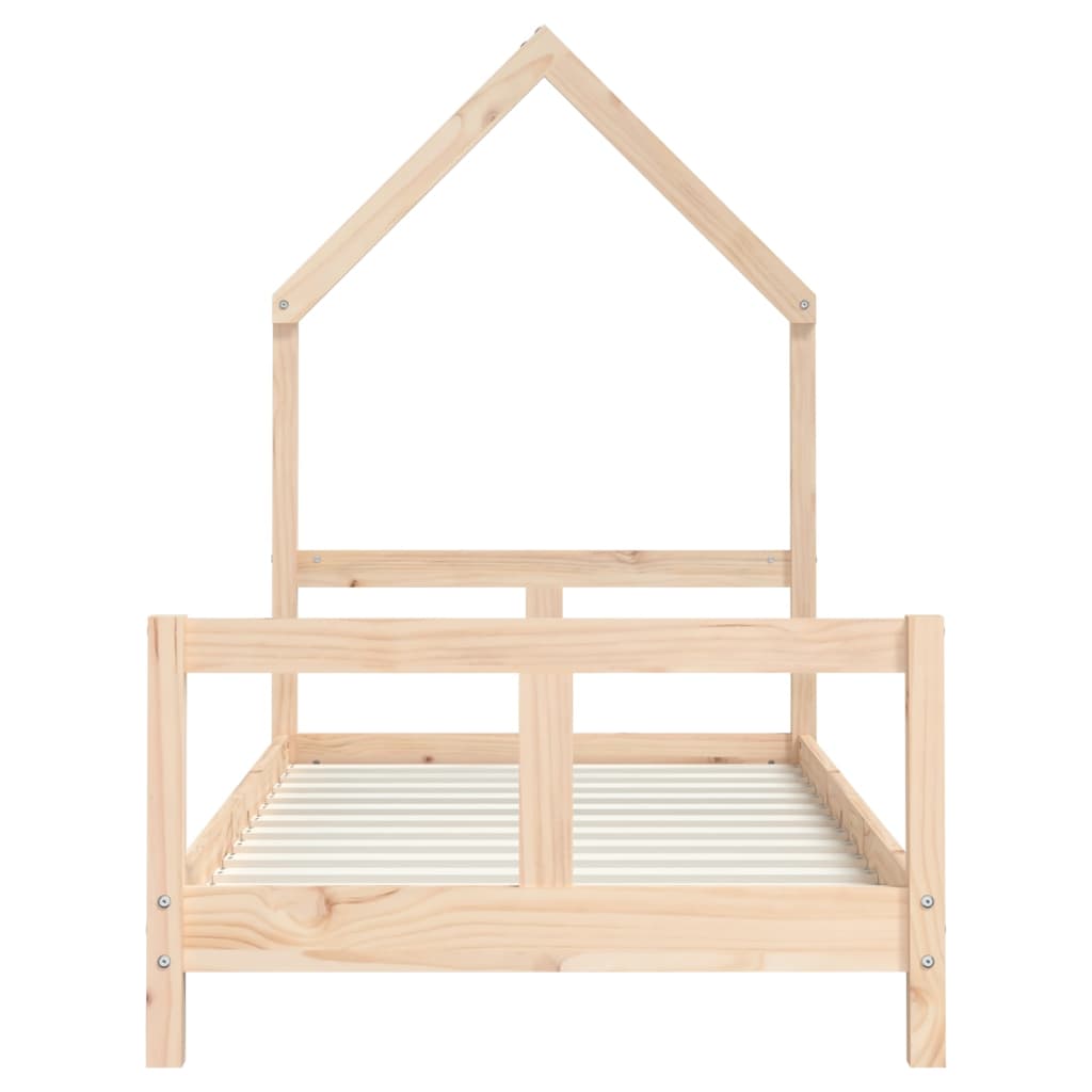 Estructura de cama infantil de pino macizo 80x160 cm