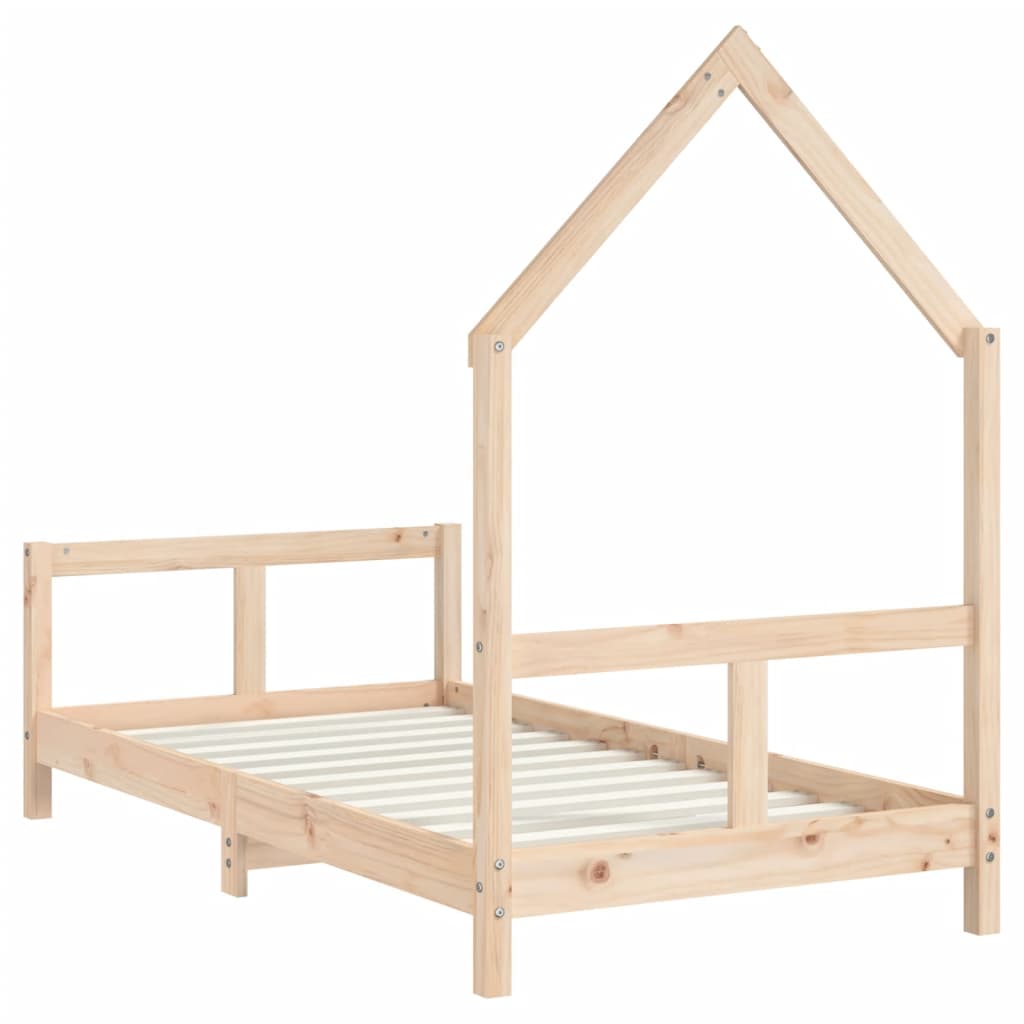 Estructura de cama infantil de pino macizo 80x160 cm