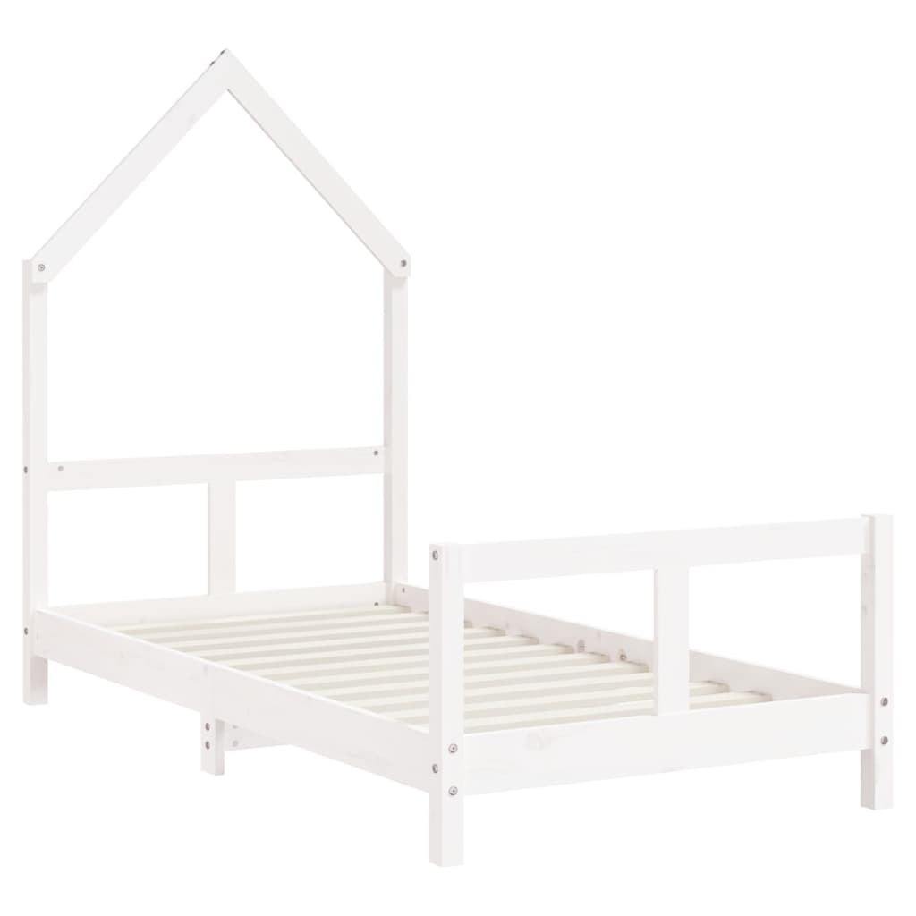 Children's bed frame 80x160 cm white solid pine