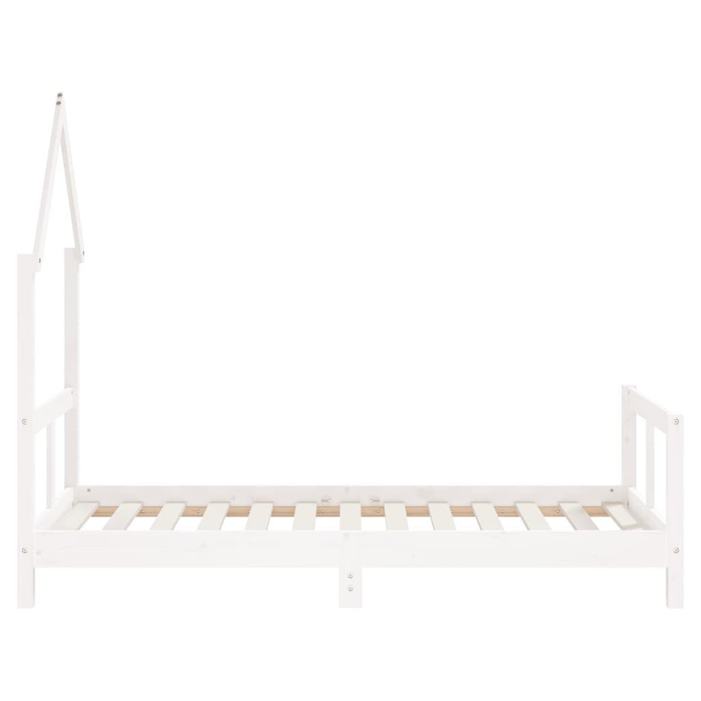 Estructura de cama infantil 80x160 cm pino macizo blanco