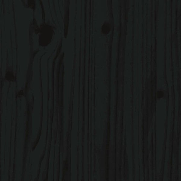 Estructura de cama infantil de pino macizo negro 80x160 cm