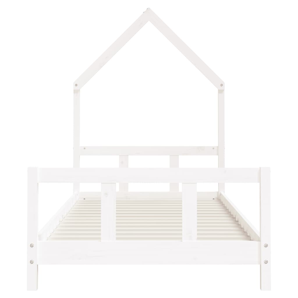 Children's bed frame 90x190 cm solid pine white