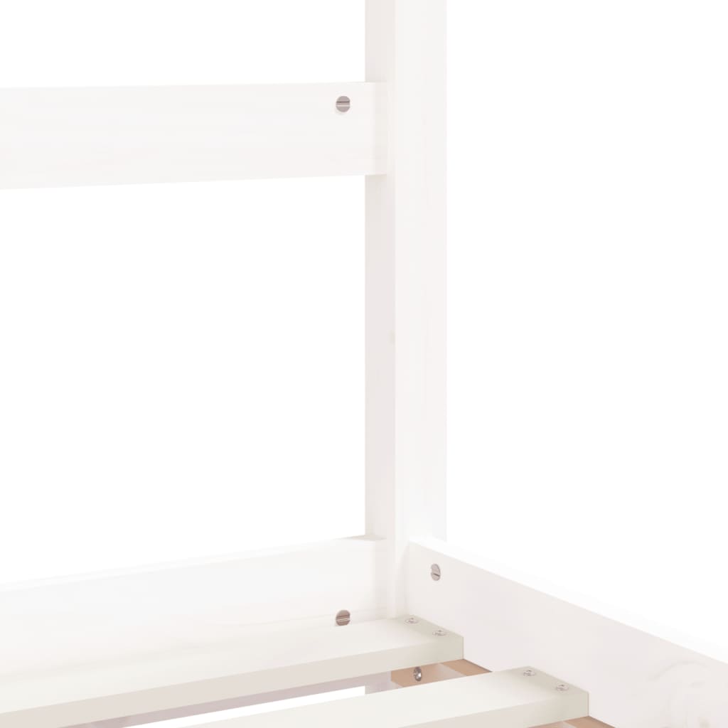 Children's bed frame 90x190 cm solid pine white