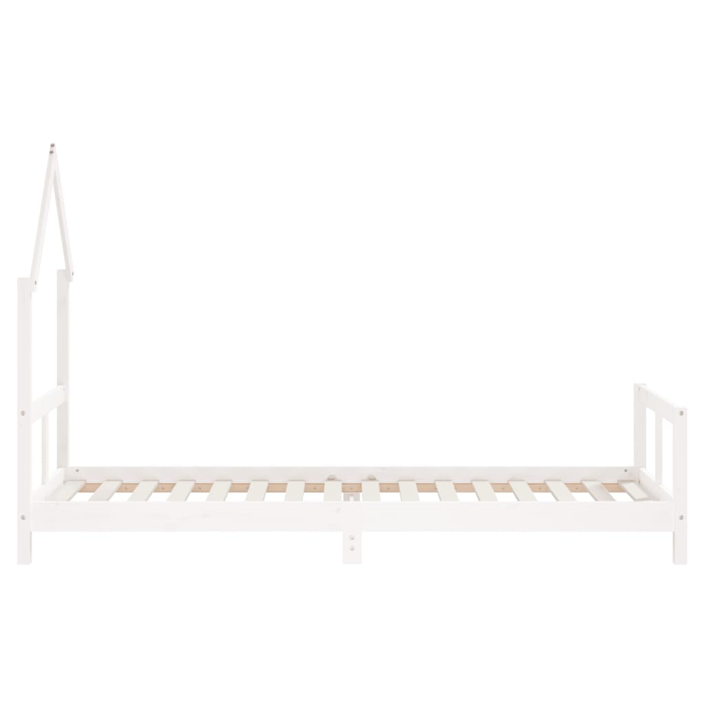 Estructura de cama infantil 80x200 cm pino macizo blanco