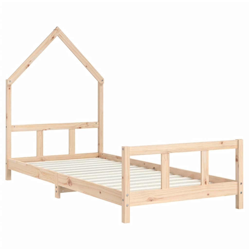 Estrutura de cama infantil 90x200 cm pinho maciço