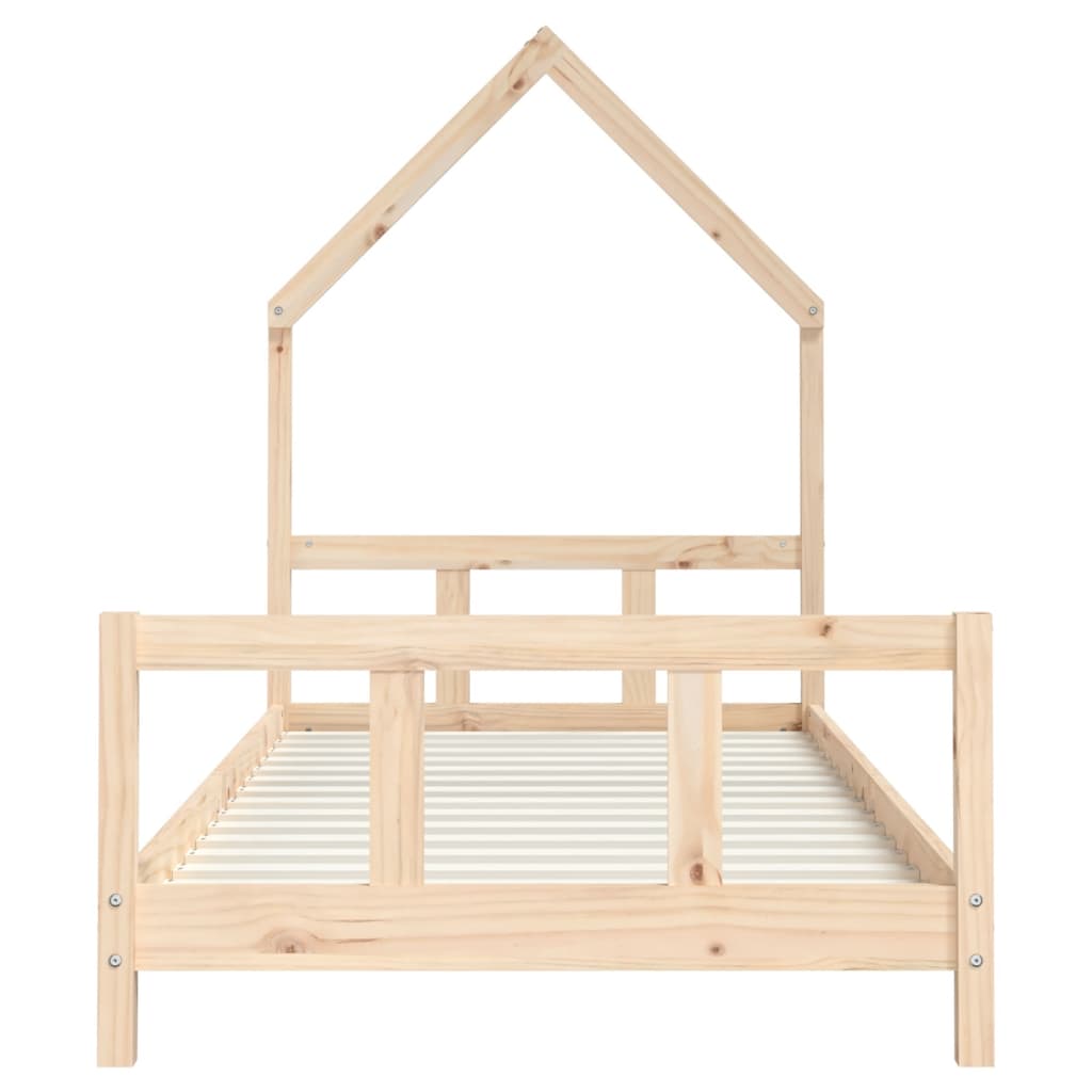 Estructura de cama infantil de pino macizo 90x200 cm