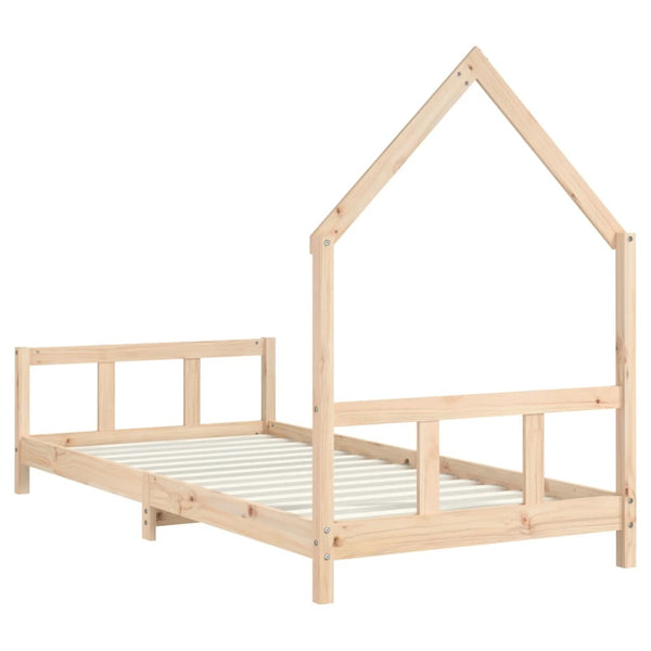 Estructura de cama infantil de pino macizo 90x200 cm