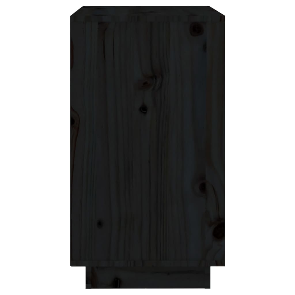 Botellero 55,5x34x61 cm madera maciza de pino negro