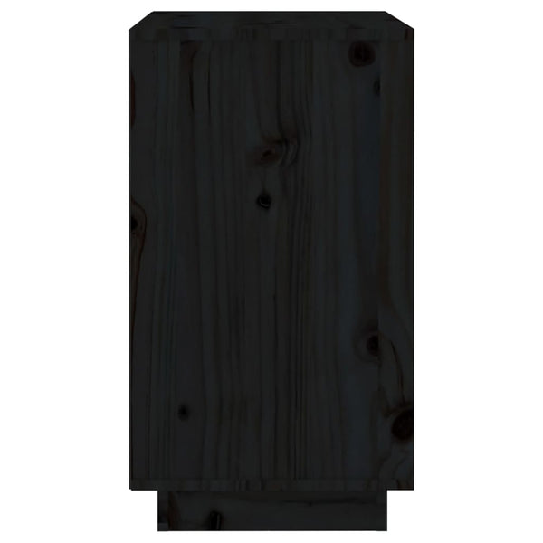 Wine rack 55.5x34x61 cm black solid pine wood