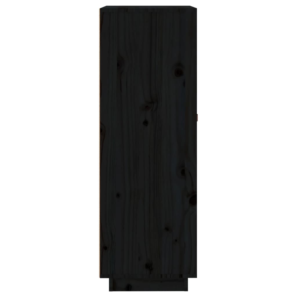 Botellero 45x34x100 cm madera maciza de pino negro