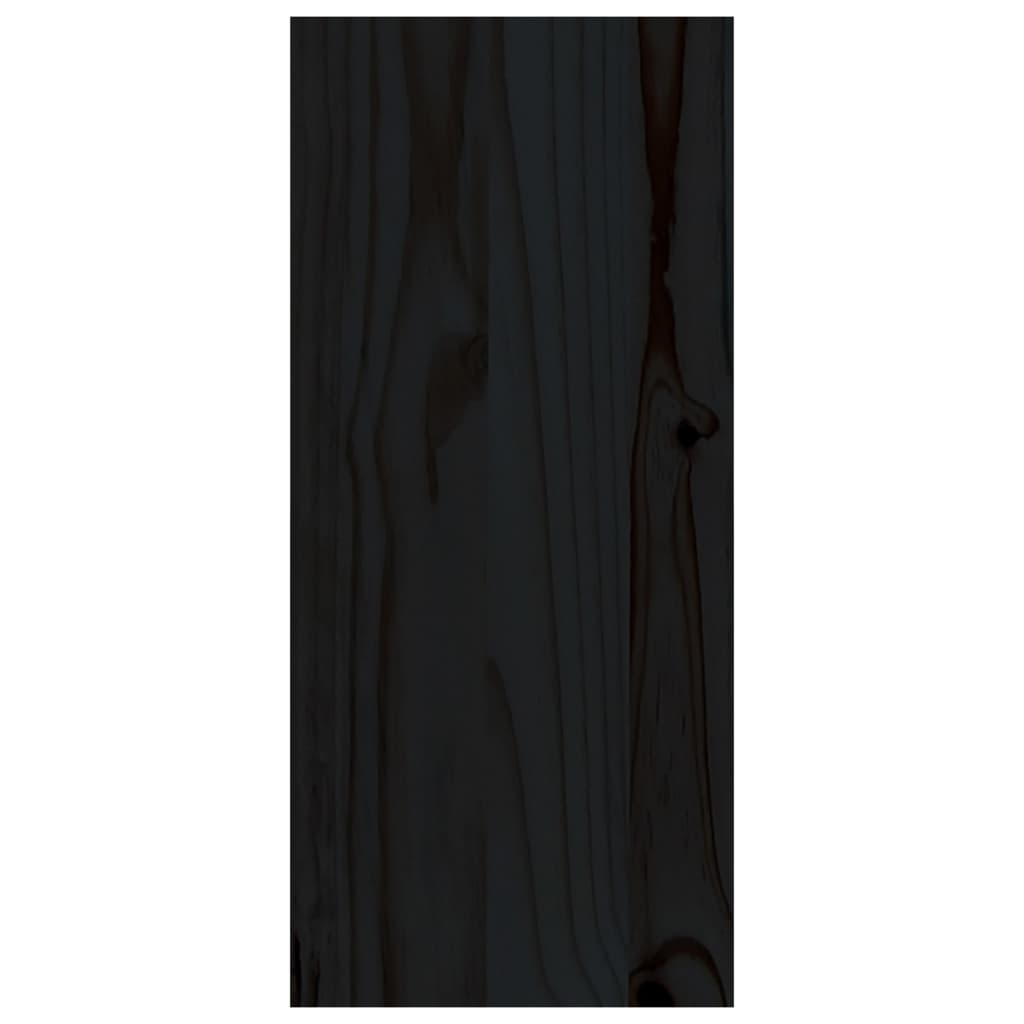 Garrafeira 56x25x56 cm madeira de pinho maciça preto