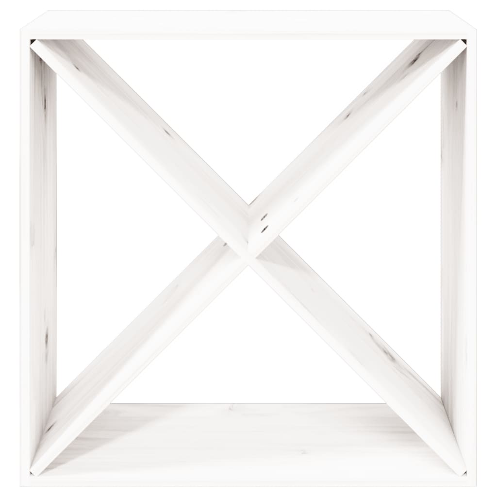 Garrafeira 62x25x62 cm madeira de pinho maciça branco