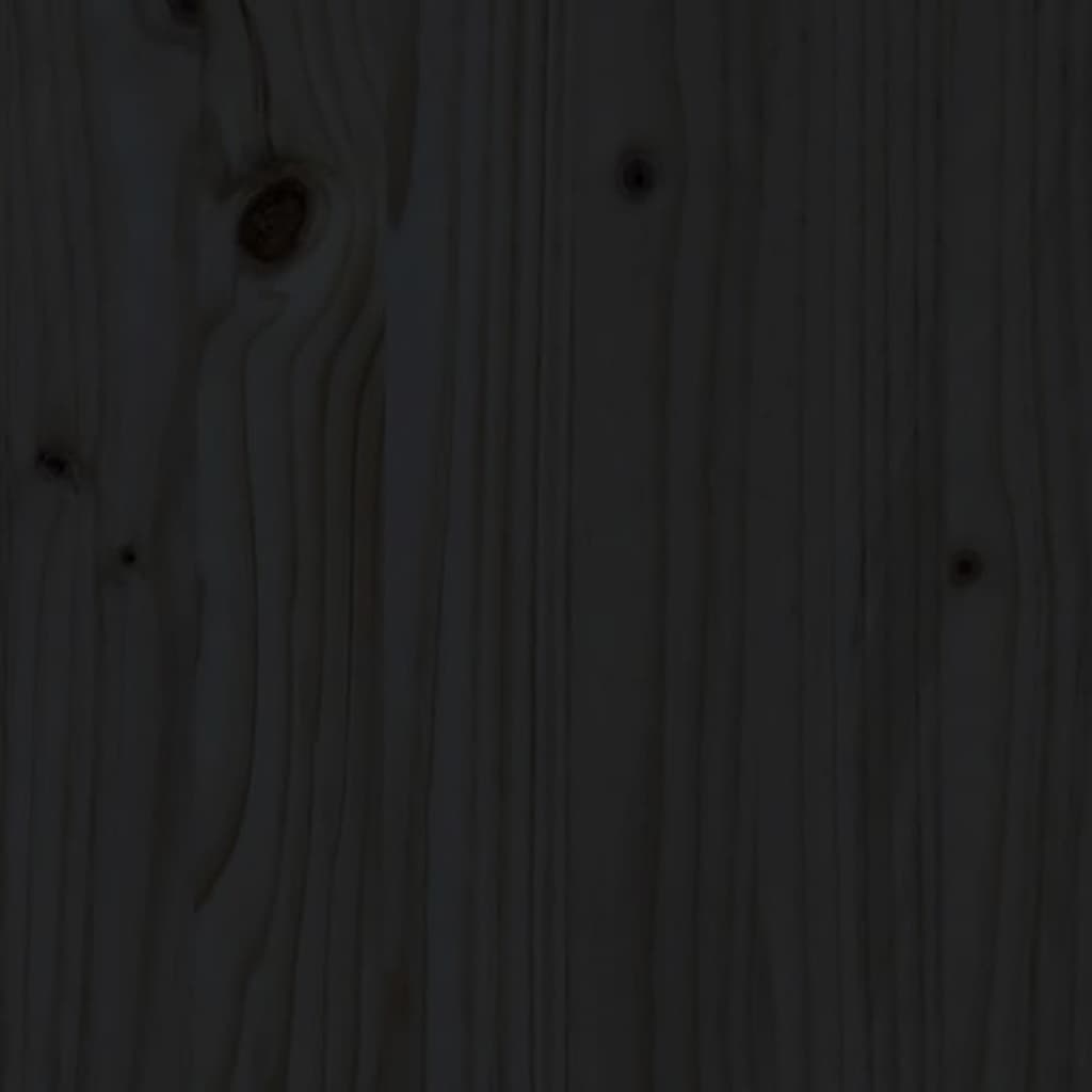 Garrafeira 62x25x62 cm madeira de pinho maciça preto