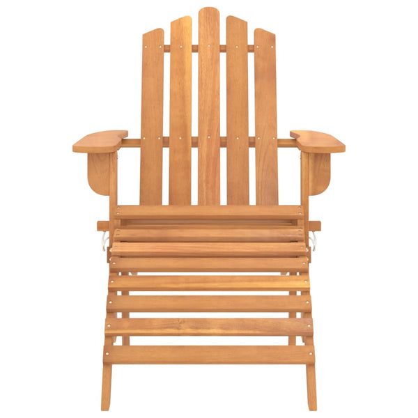 Cadeiras de jardim Adirondack c/ apoio pés 2 pcs acácia maciça