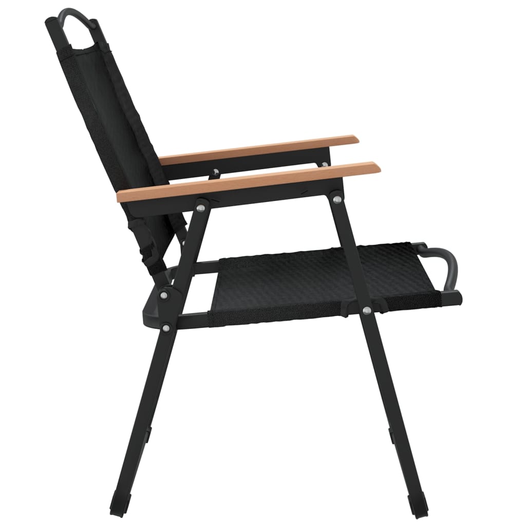 Cadeiras de campismo 2 pcs 54x55x78 cm tecido oxford preto