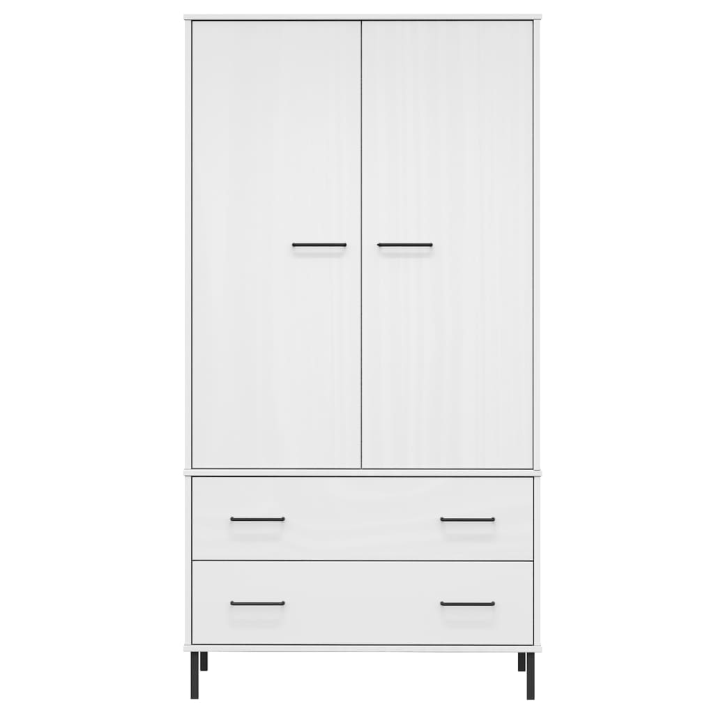 Roupeiro c/ pernas metal 90x55x172,5 cm madeira OSLO branco