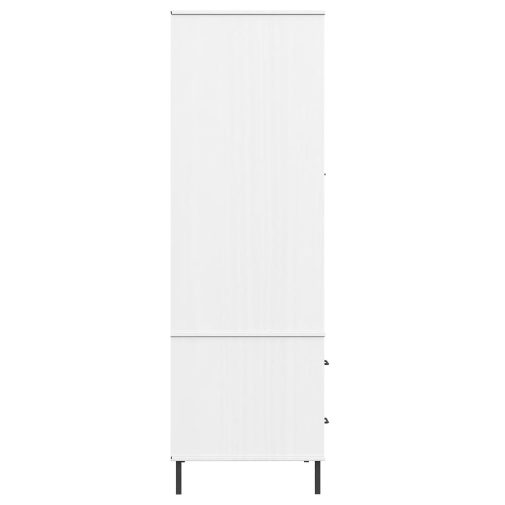 Roupeiro c/ pernas metal 90x55x172,5 cm madeira OSLO branco