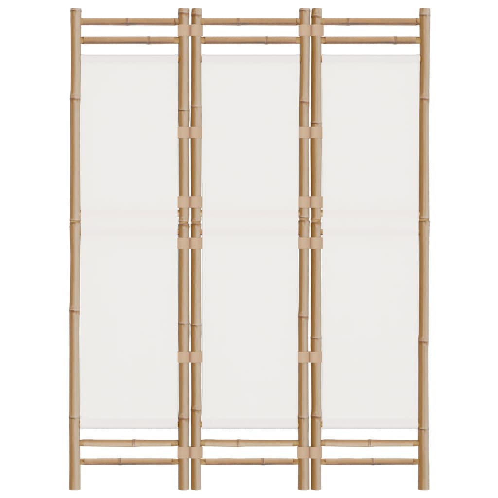 Divisória/biombo com 3 painéis dobráveis 120 cm bambu e lona