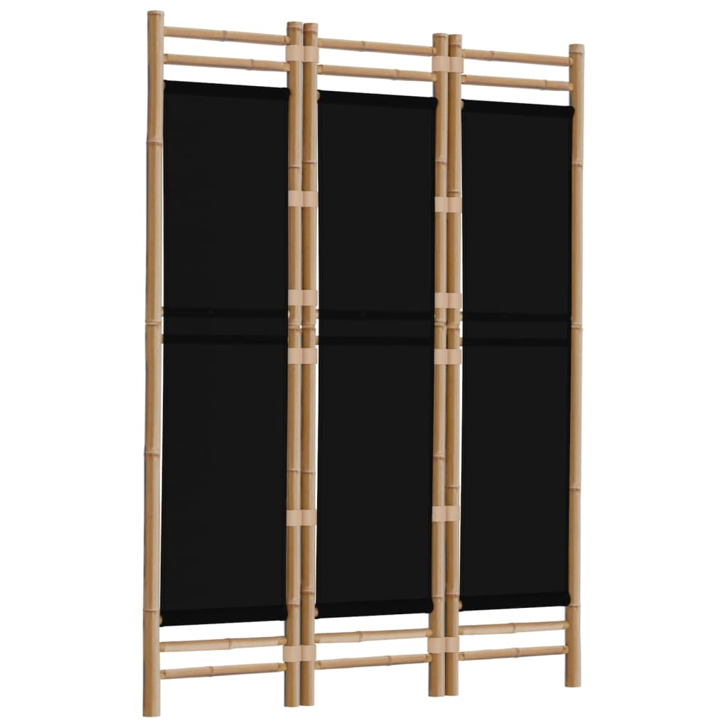 Divisória/biombo com 3 painéis dobráveis 120 cm bambu e lona