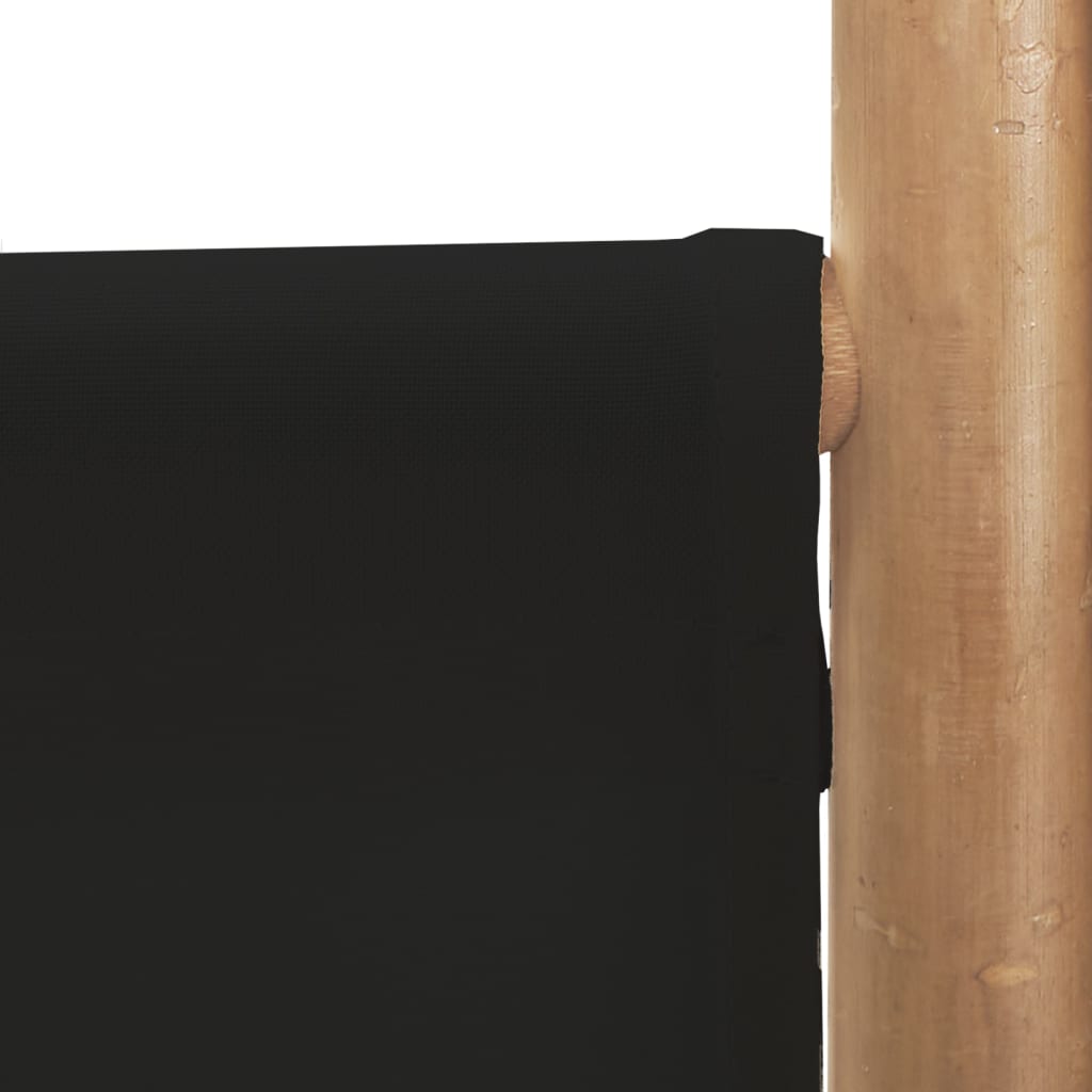 Divisória/biombo com 5 painéis dobráveis 200 cm bambu e lona