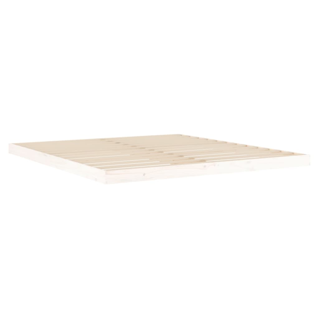 Estructura de cama super king size 180x200 cm pino macizo blanco