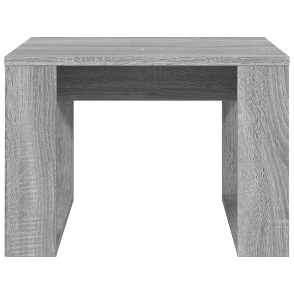 Mesa de apoio 50x50x35 cm derivados de madeira cinzento sonoma