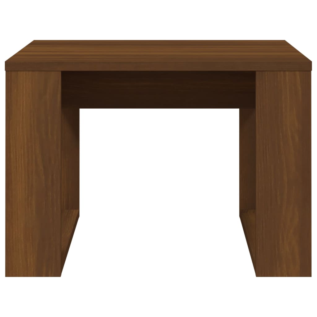 Mesa de apoio 50x50x35 cm derivados madeira carvalho castanho