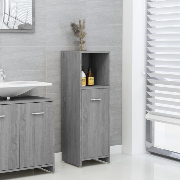 Mueble WC 30x30x95 cm fabricado en madera gris sonoma