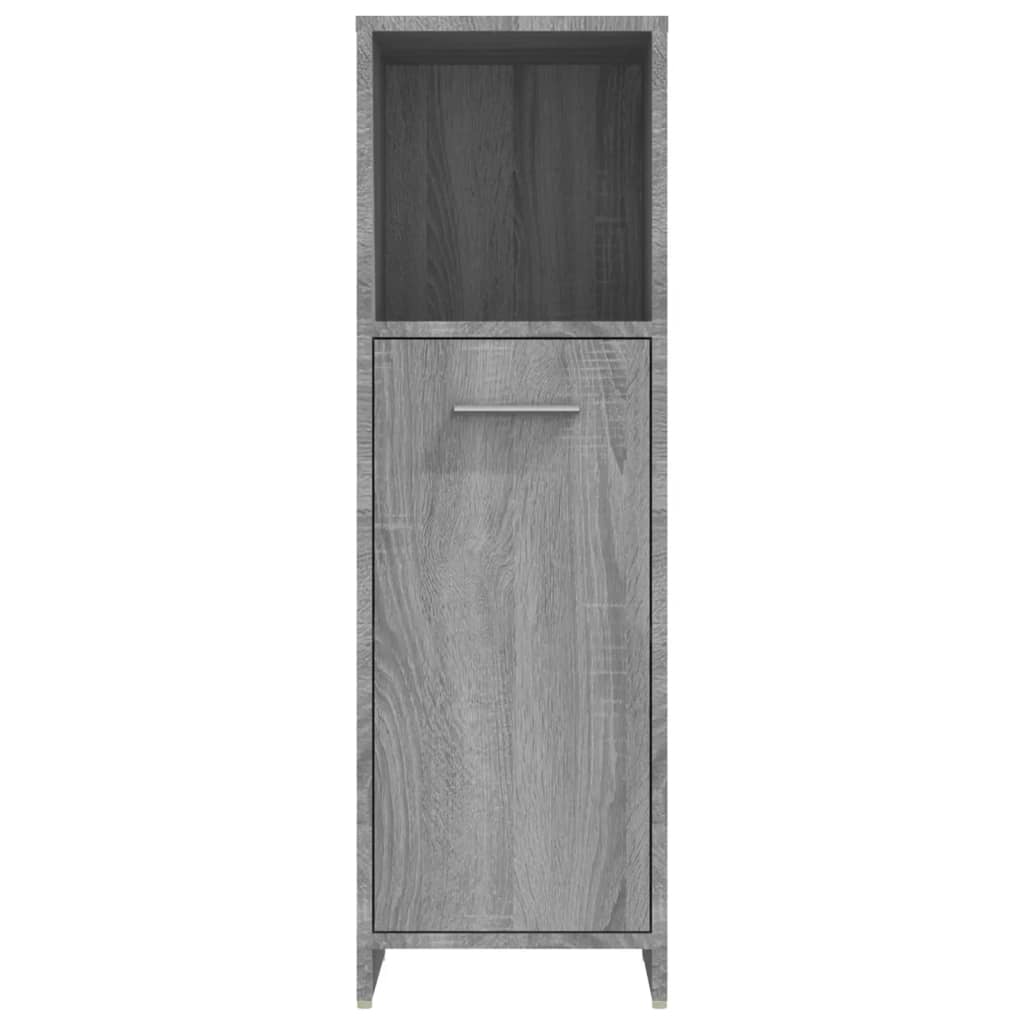 Mueble WC 30x30x95 cm fabricado en madera gris sonoma