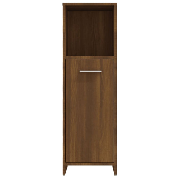 WC cabinet 30x30x95 cm made of brown oak wood