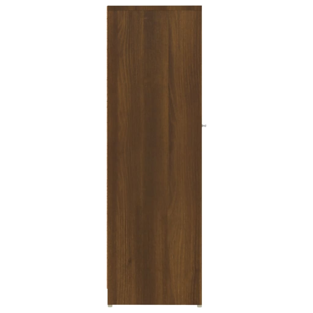 Armário WC 30x30x95 cm derivados de madeira carvalho castanho