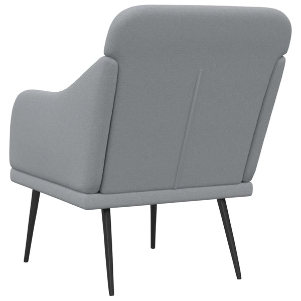 Cadeira com apoio de braços 63x76x80 cm tecido cinzento-claro