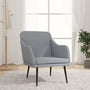 Cadeira com apoio de braços 63x76x80 cm tecido cinzento-claro