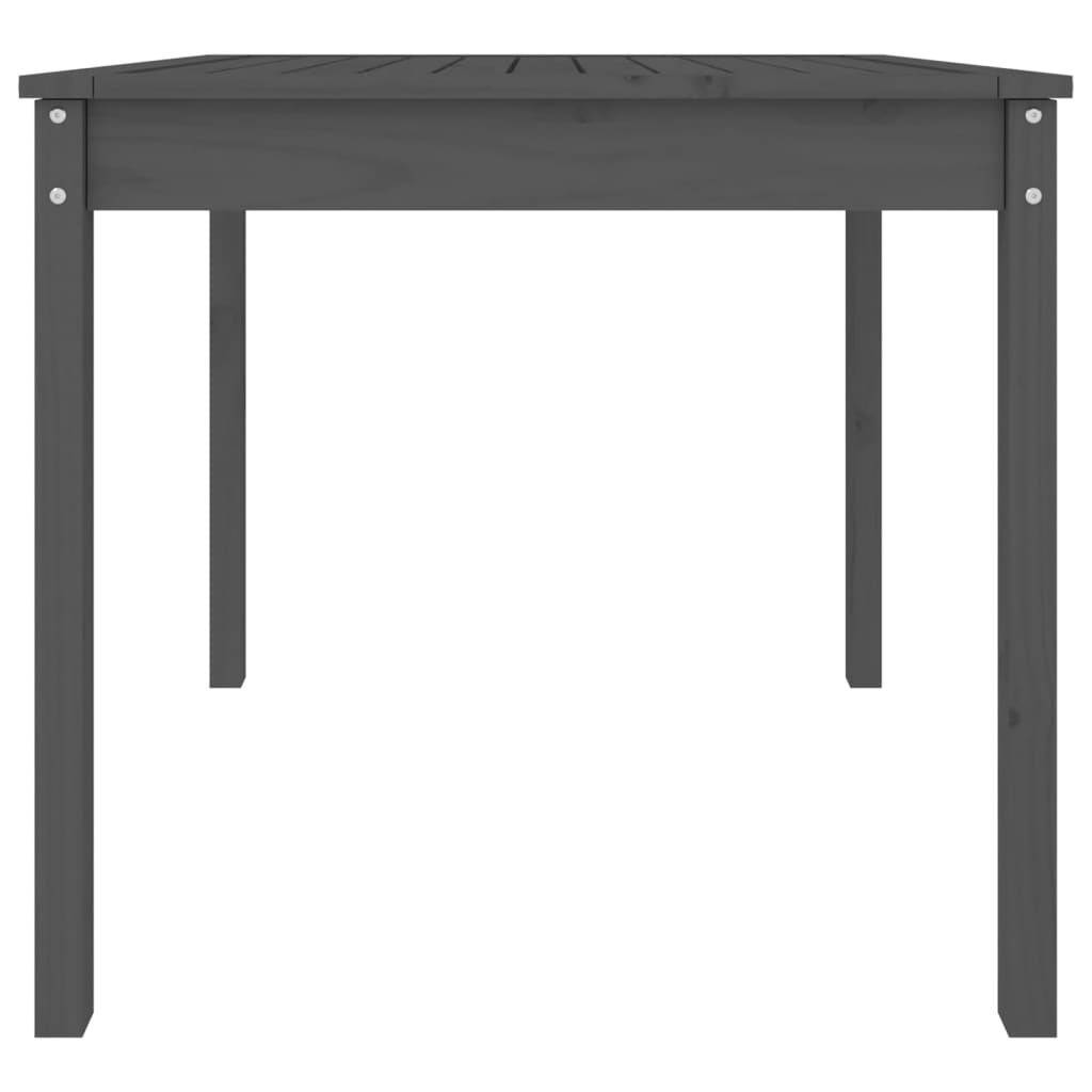 Garden table 82.5x82.5x76 cm solid pine wood gray