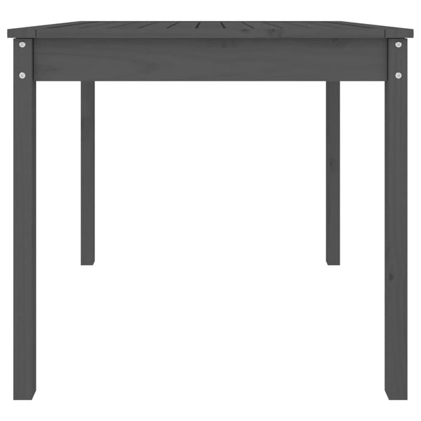 Garden table 82.5x82.5x76 cm solid pine wood gray