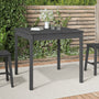 Garden table 82.5x82.5x76 cm solid pine wood gray